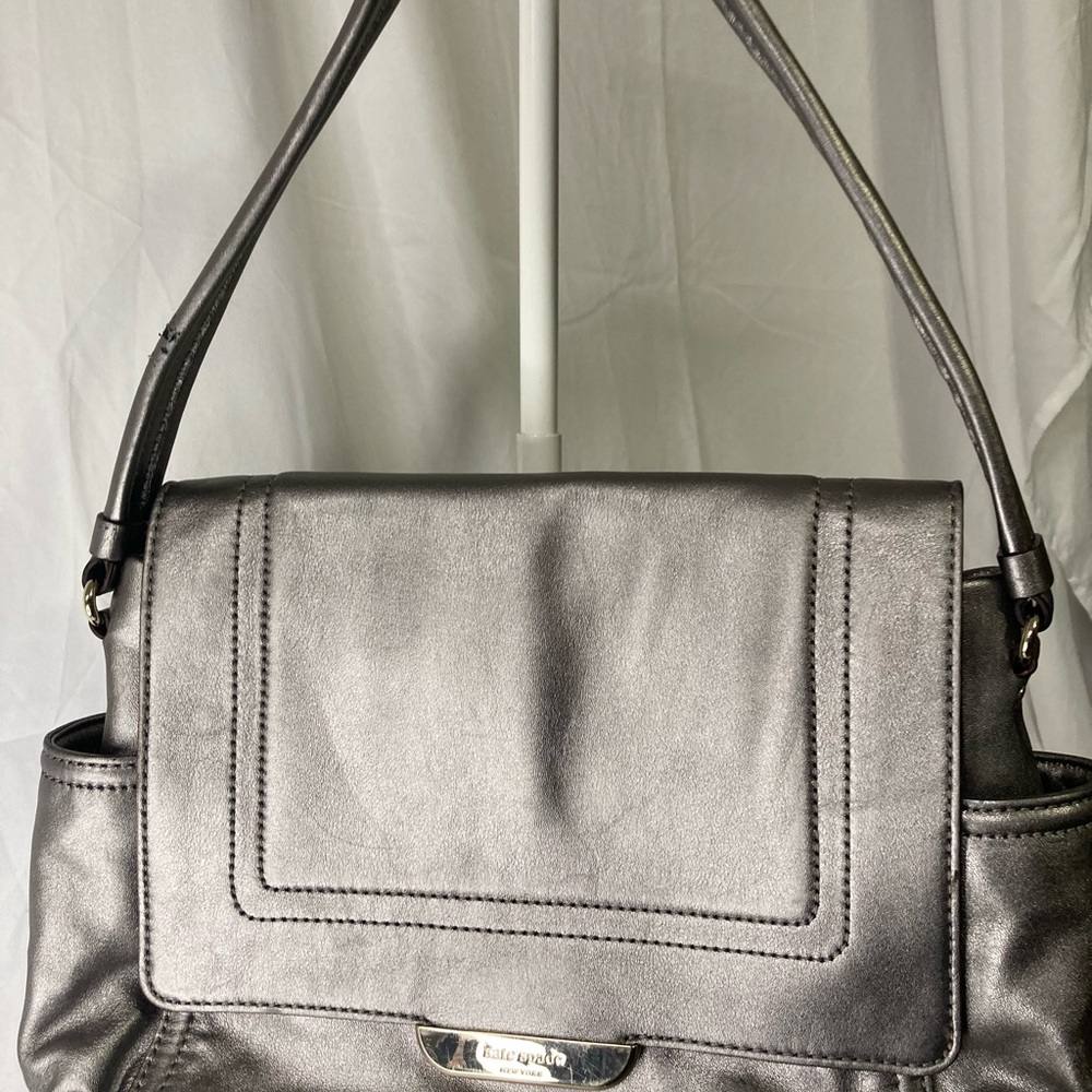 Kate Spade Metallic Silver Shoulder Bag